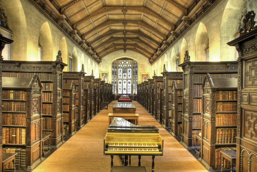 Library of St. John’s College, Cambridge, Britain