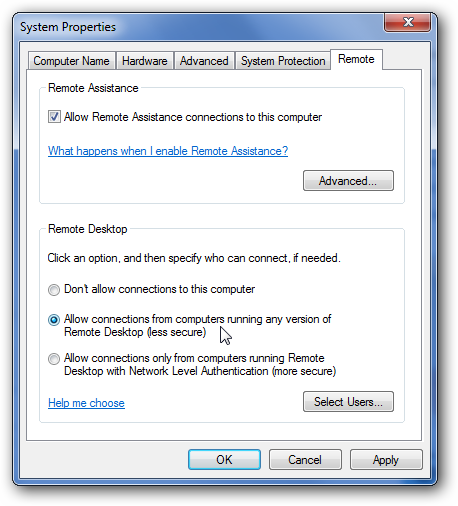 Kako dozvoliti Remote Desktop konekciju - Windows 7