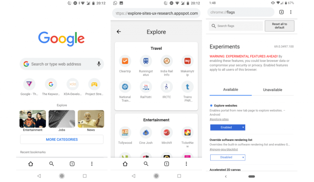 Chrome za Android uvodi Explore funkciju